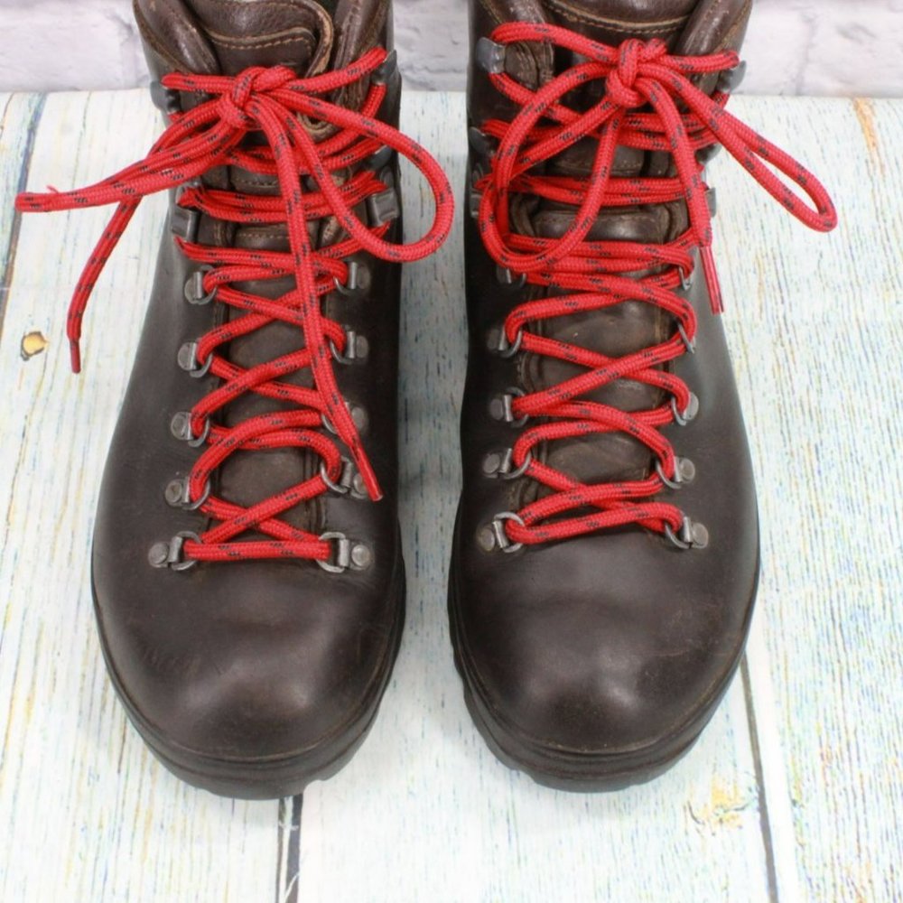 LL Bean Brown Leather Lace Up Gore-Tex Hiking Trail Boots Size 9.5 Wide - Picture 5 of 9